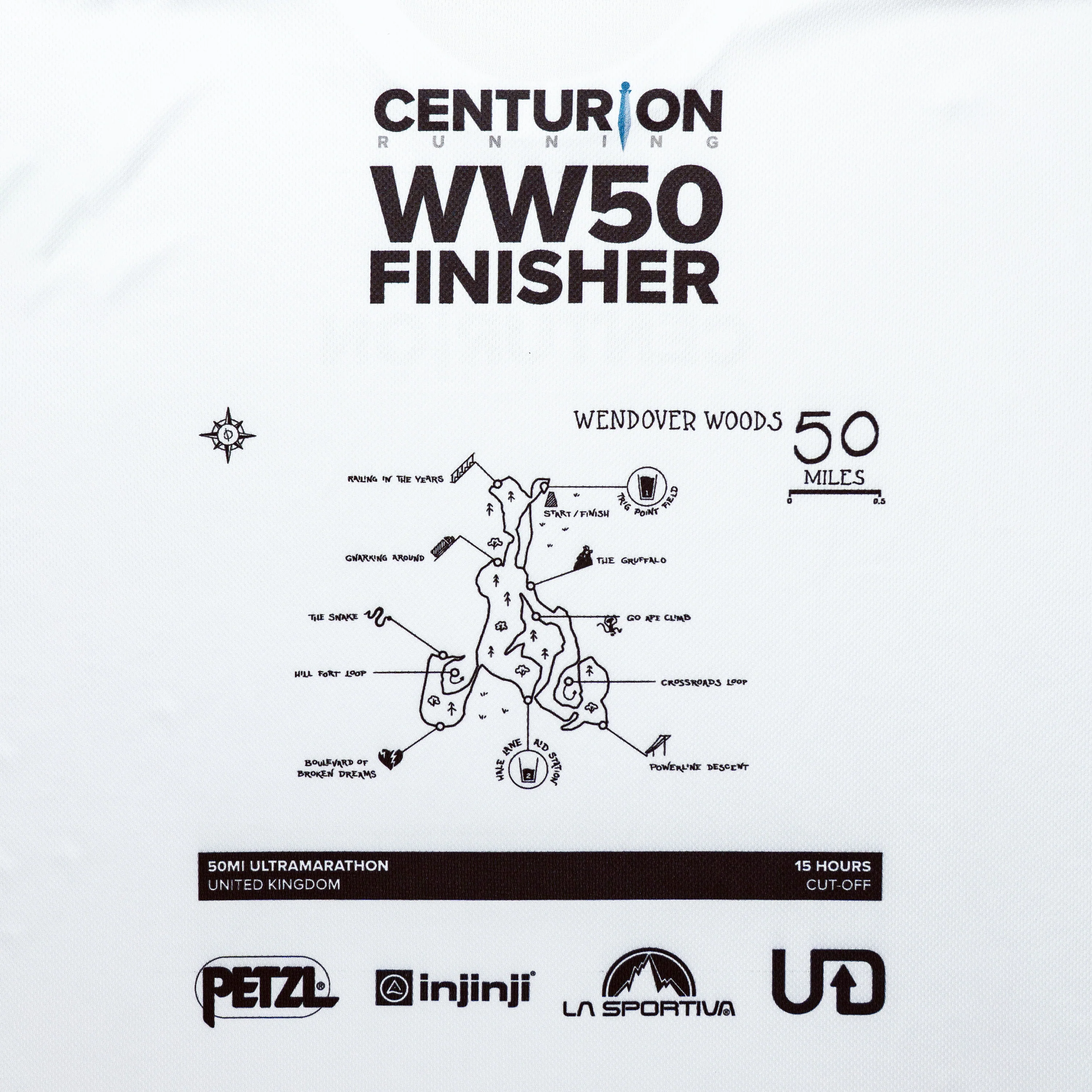 Centurion Running Wendover Woods 50 Finisher Tee NEW - Image 3