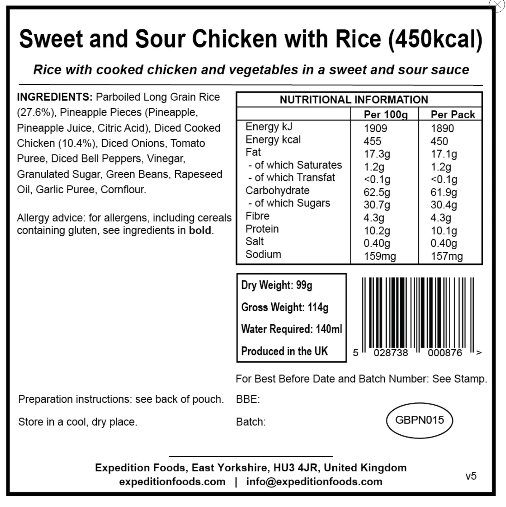 Expedition Foods Meal 450KCAL - Image 12