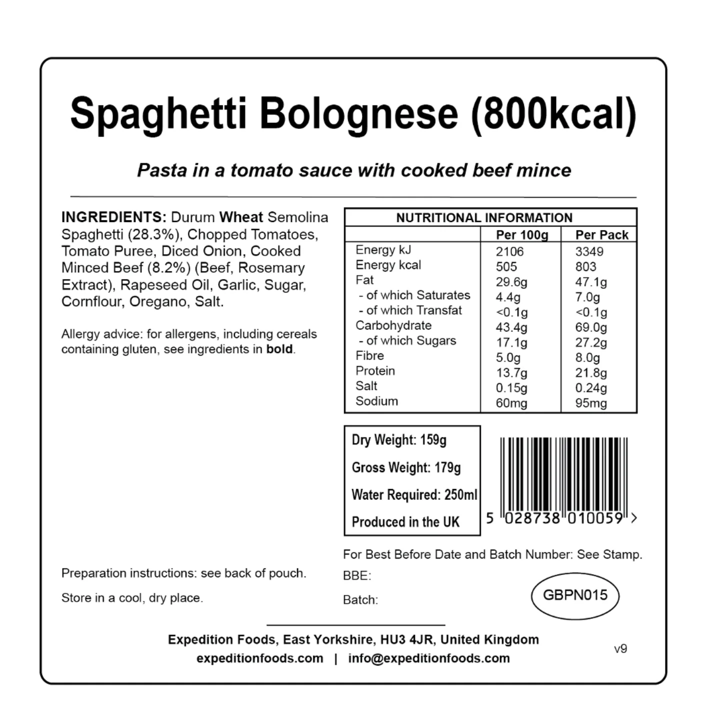 Expedition Foods Meal 800KCAL - Image 14