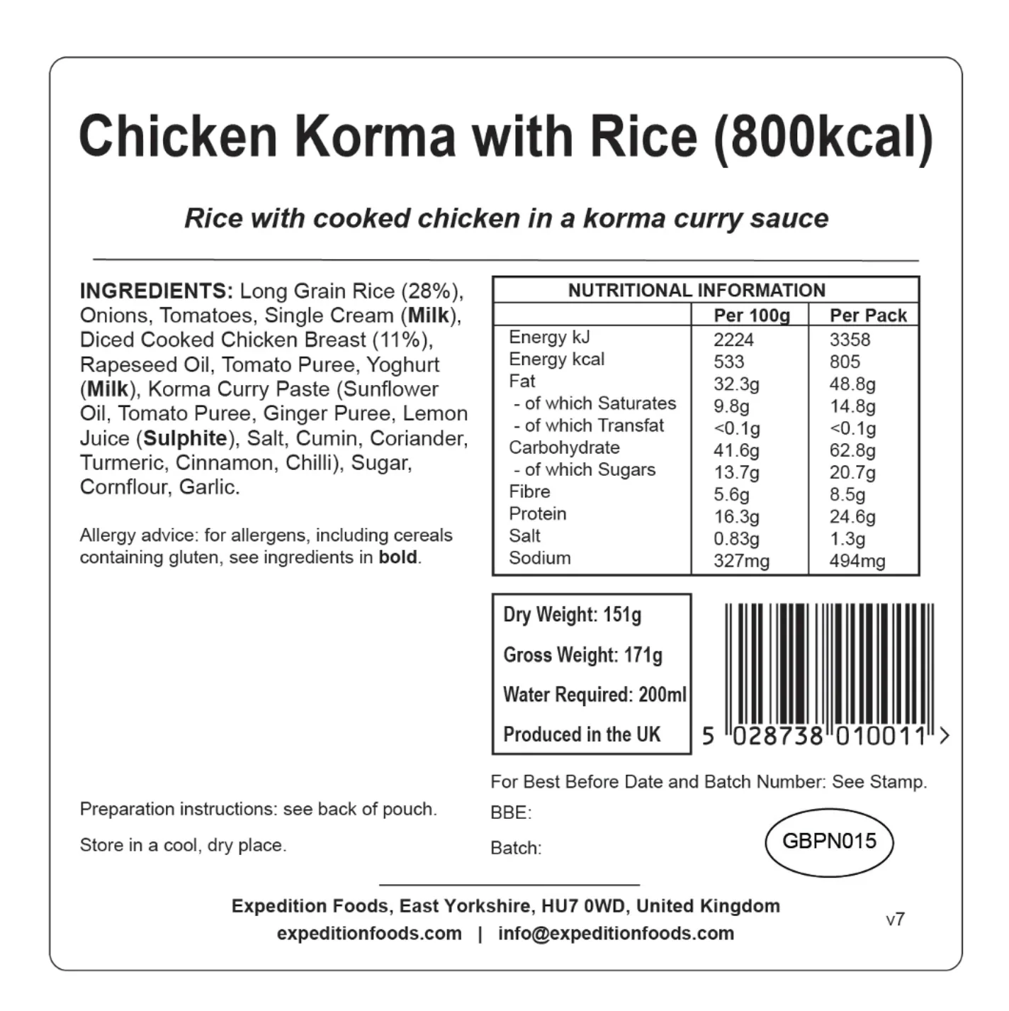 Expedition Foods Meal 800KCAL - Image 16