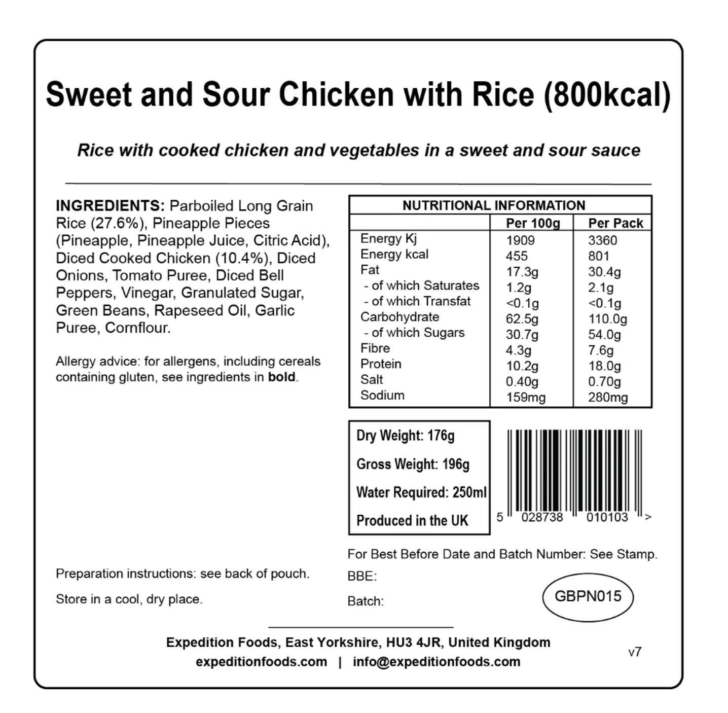 Expedition Foods Meal 800KCAL - Image 20