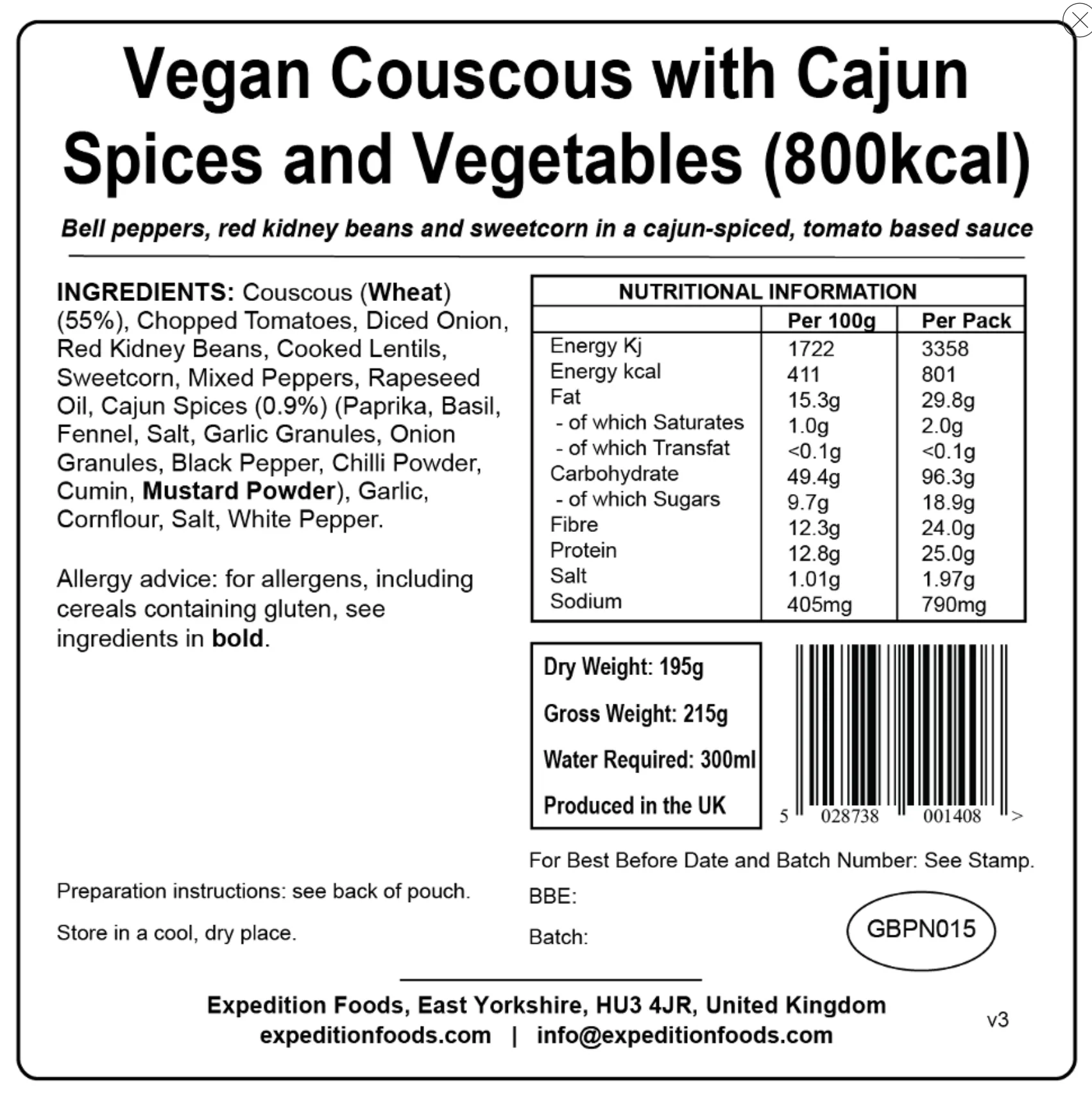Expedition Foods Meal 800KCAL - Image 22