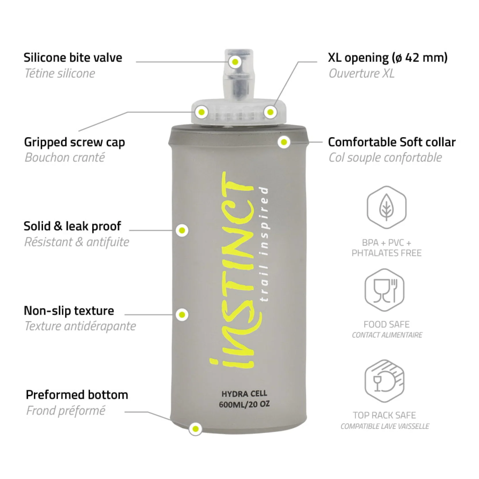 Instinct Hydracell Soft Flask 600ml - Image 4