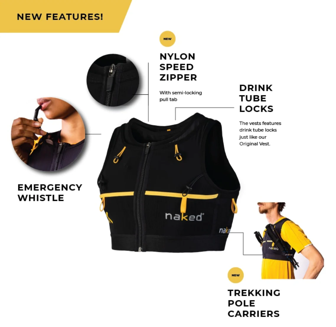 Naked HC High Capacity Running Vest Mens - Image 8